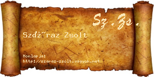 Száraz Zsolt névjegykártya